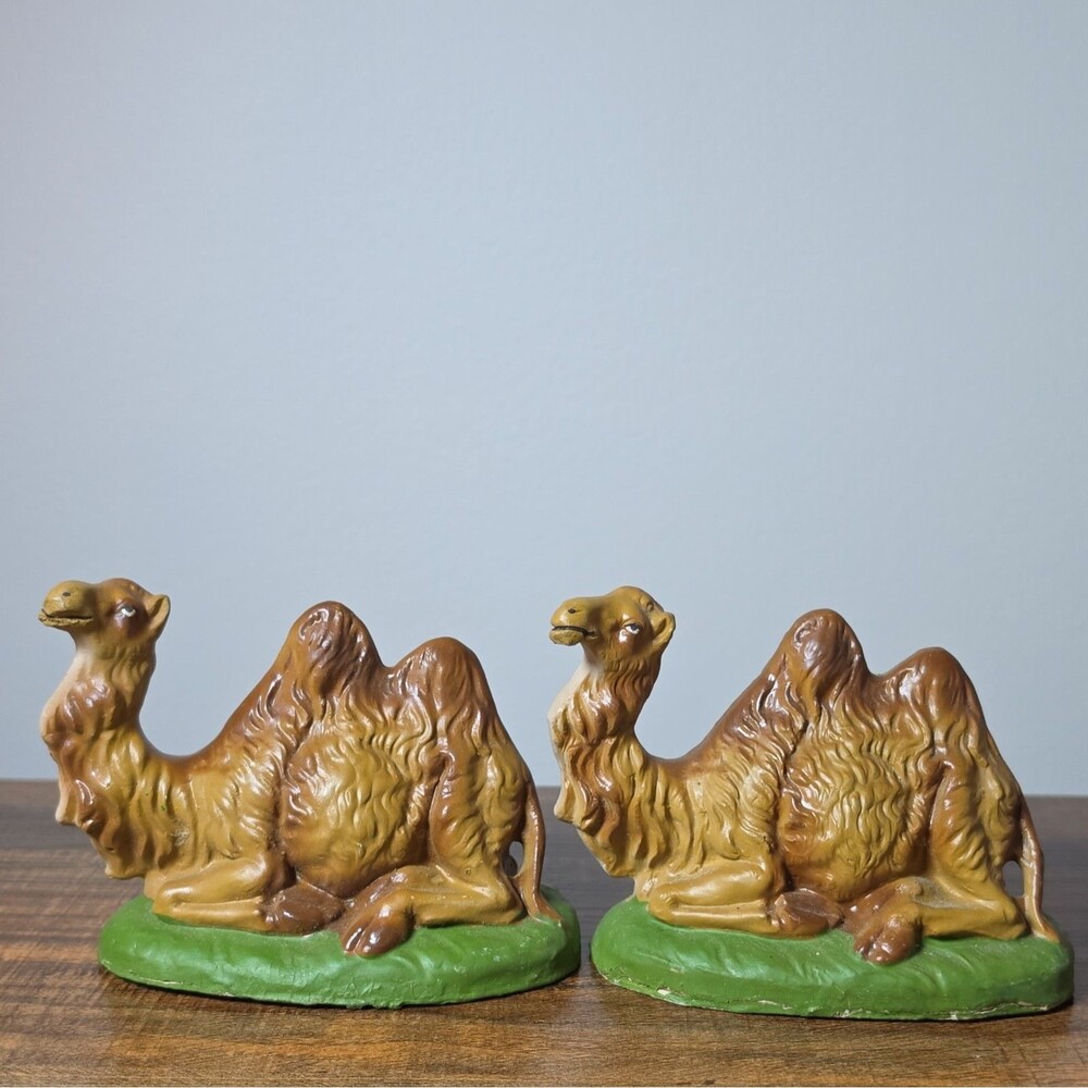 Vintage Fontanini Italy Nativity Figurine Resting Camel  Papier Mache Christmas